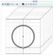 Click on the desired center. Draw a circle. Click on the starting point of desired circular arc.